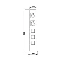 Albert Outdoor Energy column empty Type No. 4407, IP54, max. 5 optional inserts, excl. lighting, excl. switching function, anthracite