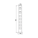 Albert Outdoor Energy column empty Type No. 4409, IP54, max. 7 optional inserts, excl. lighting, excl. switching function
