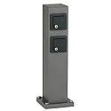Albert Colonne de prises TYPE NO 4412 2 voies, avec serrure, noir , anthracite mat