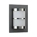 Luminaire mural d'extérieur TYPE NO 6224 semi-circulaire E27 44, anthrazit, acier inoxydable, opale gradable