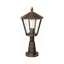 Luminaire en forme de borne TYPE NO 0529 E27 44, marron, laiton satiné gradable