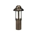 Luminaire en forme de borne TYPE NO 0531 langue, avec couverture E27 44, marron, laiton satiné gradable