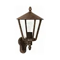 Luminaire mural d'extérieur TYPE NO 1814 haut, angulaire E27 44, marron, laiton satiné gradable