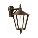 Luminaire mural d'extérieur TYPE NO 1816 Bas, angulaire E27 44, marron, laiton satiné gradable