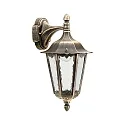 Luminaire mural d'extérieur TYPE NO 1819 Bas, angulaire E27 23, marron, laiton satiné gradable
