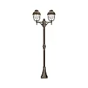 Lampe à mât TYPE NO 2040 à 2 flammes, rond E27 44, marron, laiton satiné gradable