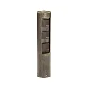 Colonne de prises TYPE NO 2102 3 fois, sans fonction de commutation marron, laiton