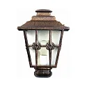 Luminaire mural d'extérieur TYPE NO 3227 semi-circulaire E27 23, marron, laiton satiné gradable