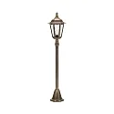 Luminaire d'allées TYPE NO 4142 à 1 flamme, angulaire E27 23, marron, laiton satiné gradable