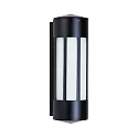 Outdoor Wall luminaire Type No. 0240, IP44, E27 QA55 max. 57W, cast alu / opal glass, black