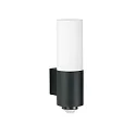 Luminaire mural d'extérieur TYPE NO 0278 dimmable, avec détecteur de mouvement IP54, noir mat gradable