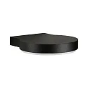 Luminaire mural d'extérieur TYPE NO 0290 Bas, plat, rond 44, noir mat gradable