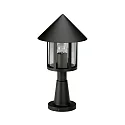 Luminaire en forme de borne TYPE NO 0539 rond E27 44, noir mat gradable