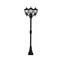 Lampe à mât TYPE NO 2046 3 flammes E27 44, noir mat gradable