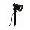 Ground spike Spot Type No. 21543, IP54, E27 PAR20 max. 50W, rotatable, pivotable, incl. 250cm connector cable, black