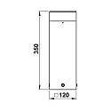 Albert Luminaire en forme de borne TYPE NO 2292 angulaire, court, commutable IP54, noir 