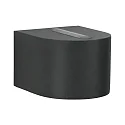 LED Outdoor Wall Spot Type No. 2338 - 2-sided, tight/tight, round, IP44, 230V AC/DC,6W 3000K 660lm, lens clear, black