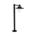 Path light Country style Hat shape flat Type No. 4152, IP44, 88.5cm, E27 QA55 max. 57W, cast alu / opal glass, black matt