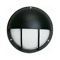 Luminaire mural d'extérieur TYPE NO 6034 semi-circulaire, avec couverture E27 44, noir mat gradable