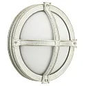 Applique et plafonnier TYPE NO 6230 rond, avec couverture E27 IP44, or, blanche gradable
