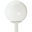 Outdoor Ball top light Type No. 0858 for Ø 6cm Mast light, Ø 50cm, E27 A65 max. 150W, cast alu, white / plastic white