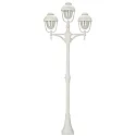 Lampe à mât TYPE NO 2041 3 flammes, rond E27 44, blanc mat gradable