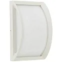 Outdoor LED Wall and Ceiling luminaire Type No. 6389, arched, 18.5x28.5cm, IP44, 10W 3000K 900lm, cast alu, dimmable, silver