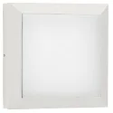 Outdoor LED Wall and Ceiling luminaire Type No. 6562, IP54 IK08, 32 x 32cm, 20W 3000K 2000lm, cast alu, dimmable, white matt