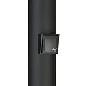 Boîtier intégré D - TYPE C/F Ø 10CM version pour montage en surface, avec couvercle, avec prise de courant, noir