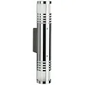 Luminaire mural d'extérieur TYPE NO 0206 à 2 flammes, rayonnement latéral G9 44, acier inoxydable mat gradable