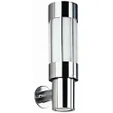Outdoor Wall luminaire Type No. 0239 with additional downlight (Type No. 0243), E27 + GU10 PAR 20, stainless steel / glass