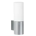 Luminaire mural d'extérieur TYPE NO 0277 cylindrique, dimmable IP54, argent mat gradable