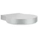Luminaire mural d'extérieur TYPE NO 0290 Bas, plat, rond 44, argent mat gradable