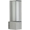 Luminaire mural d'extérieur TYPE NO 0335 haut, angulaire E27 44, acier inoxydable mat