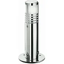 Luminaire en forme de borne TYPE NO 0557 cylindrique, incassable E27 44, acier inoxydable mat gradable
