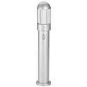 Borne d'éclairage TYPE NO 2015 cylindrique, avec détecteur de mouvement E27 44, argent mat gradable