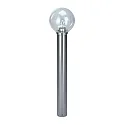 Borne d'éclairage TYPE NO 2261 rond E27 44, acier inoxydable mat gradable