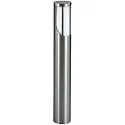 Borne d'éclairage TYPE NO 2265 cylindrique, asymétrique E27 44, acier inoxydable mat gradable