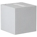 LED Outdoor Wall spot Type No. 2370 - 2-sided, tight/tight, square, IP44, 230V AC/DC, 2x 3W 3000K 330lm, lens clear, silver