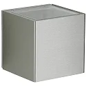 LED Outdoor Wall spot Type No. 2375 - 2-sided, wide/wide, cube, IP44, 2x 3W 3000K 330lm, rigid, stainless steel, clear