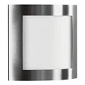 Applique et plafonnier TYPE NO 6193 semi-circulaire E27 44, acier inoxydable mat, opale gradable
