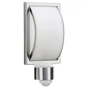 Luminaire mural d'extérieur TYPE NO 6282 plat, avec détecteur de mouvement E27 IP44 / Sensor: 54, acier inoxydable mat 