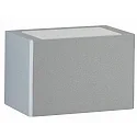 Luminaire mural d'extérieur TYPE NO 6367 haut bas, court 44, argent mat gradable