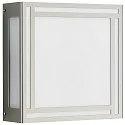 Outdoor LED Wall and Ceiling luminaire Type No. 6385, IP44, 15.5x25.5cm, 10W 3000K 900lm, stainless steel, dimmable