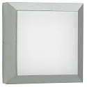 Applique et plafonnier TYPE NO 6562 grand, carré, dimmable, résistant aux chocs 54, argent mat gradable