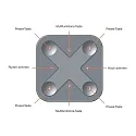 bluetooth wall controller CASAMBI XPRESS Bluetooth controllable, 8-fold, programmable, battery-powered, black
