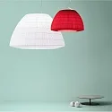 Luminaire de plafond BELL 090 E27 IP20, rouge gradable