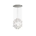 Luminaire à suspension SP AURA 45 E27 IP20, chrome, blanche gradable