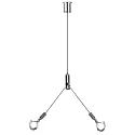 Accessoire Suspension câble LED PANEL lot de 2, argent 200cm