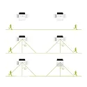 HWH Lampe murale solaire SOLAR SPOTLIGHT avec détecteur de mouvement IP65, blanche gradable